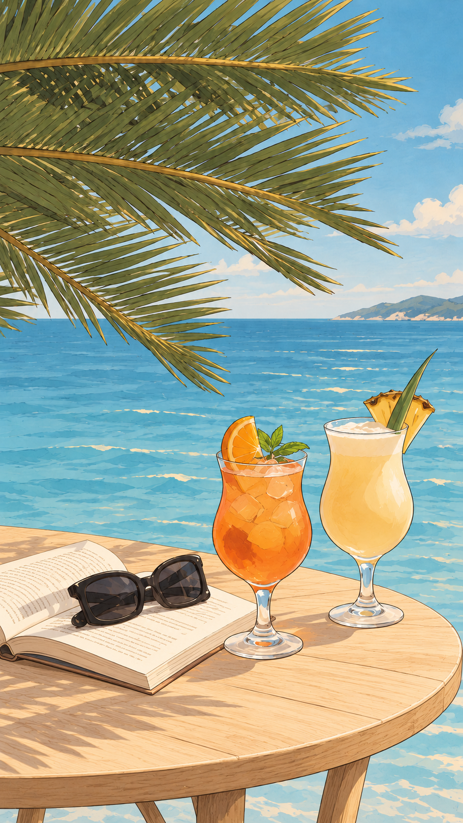 Relaxing at the beach