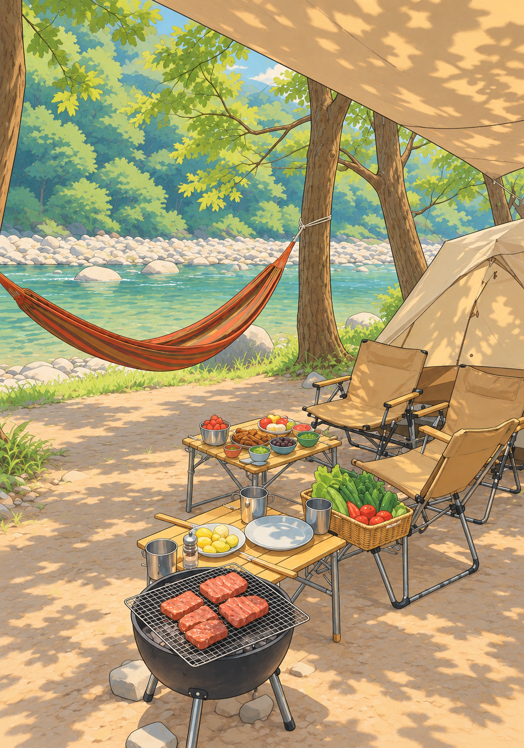 Camping in nature