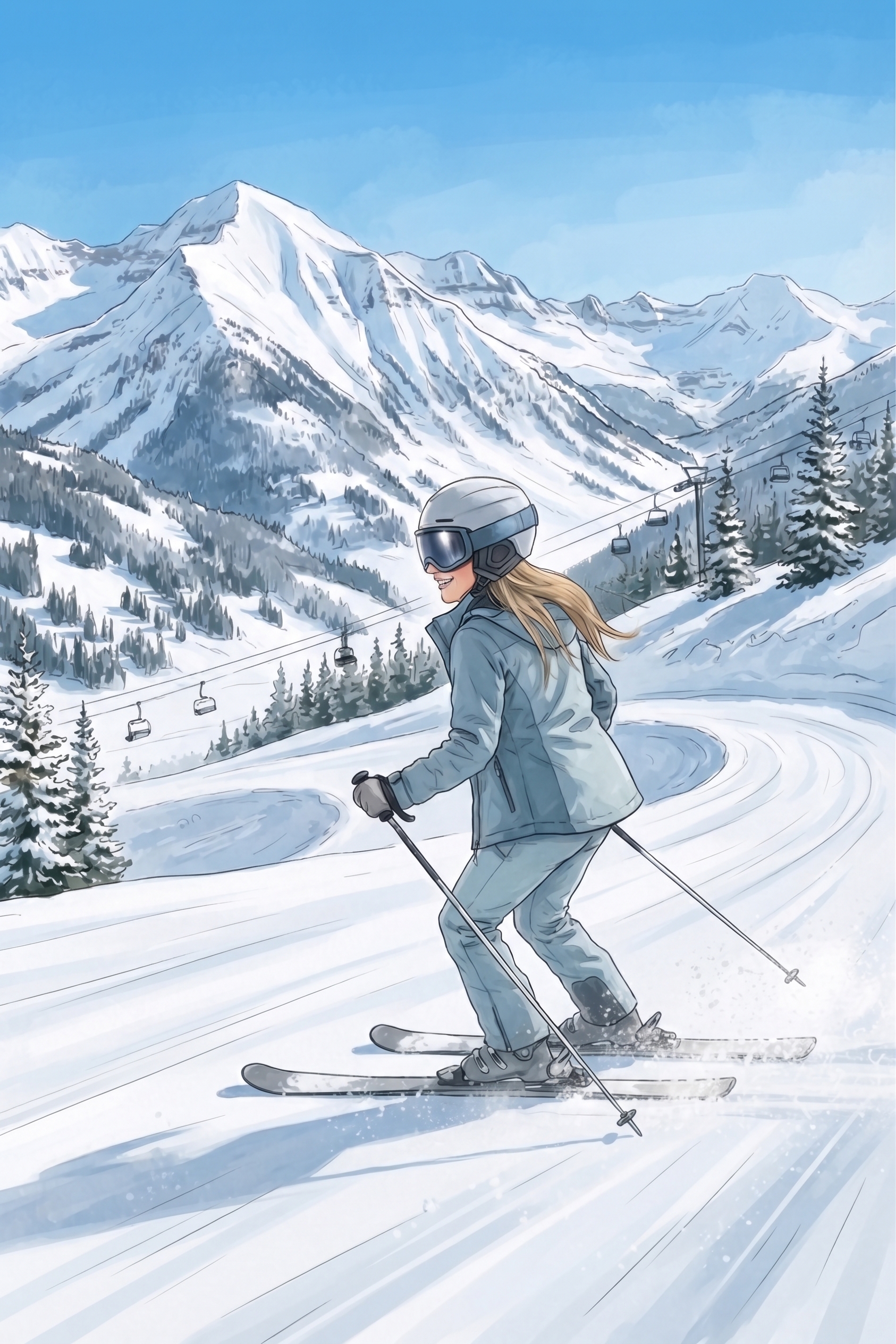 Skiing