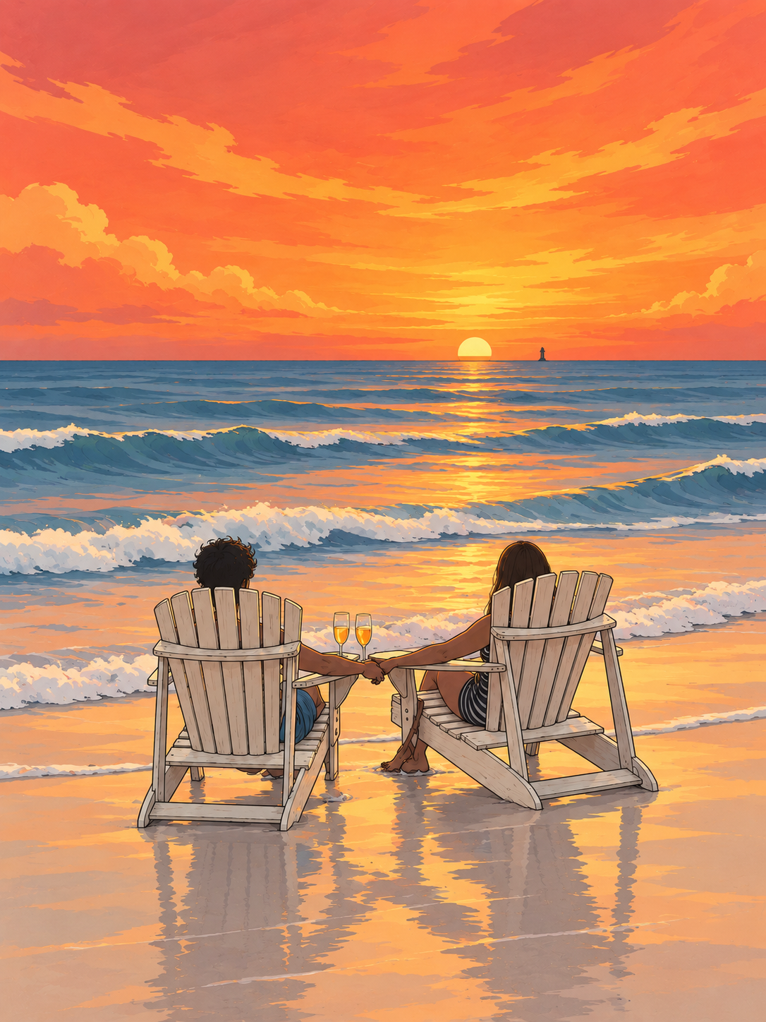 Sunset at the sea
